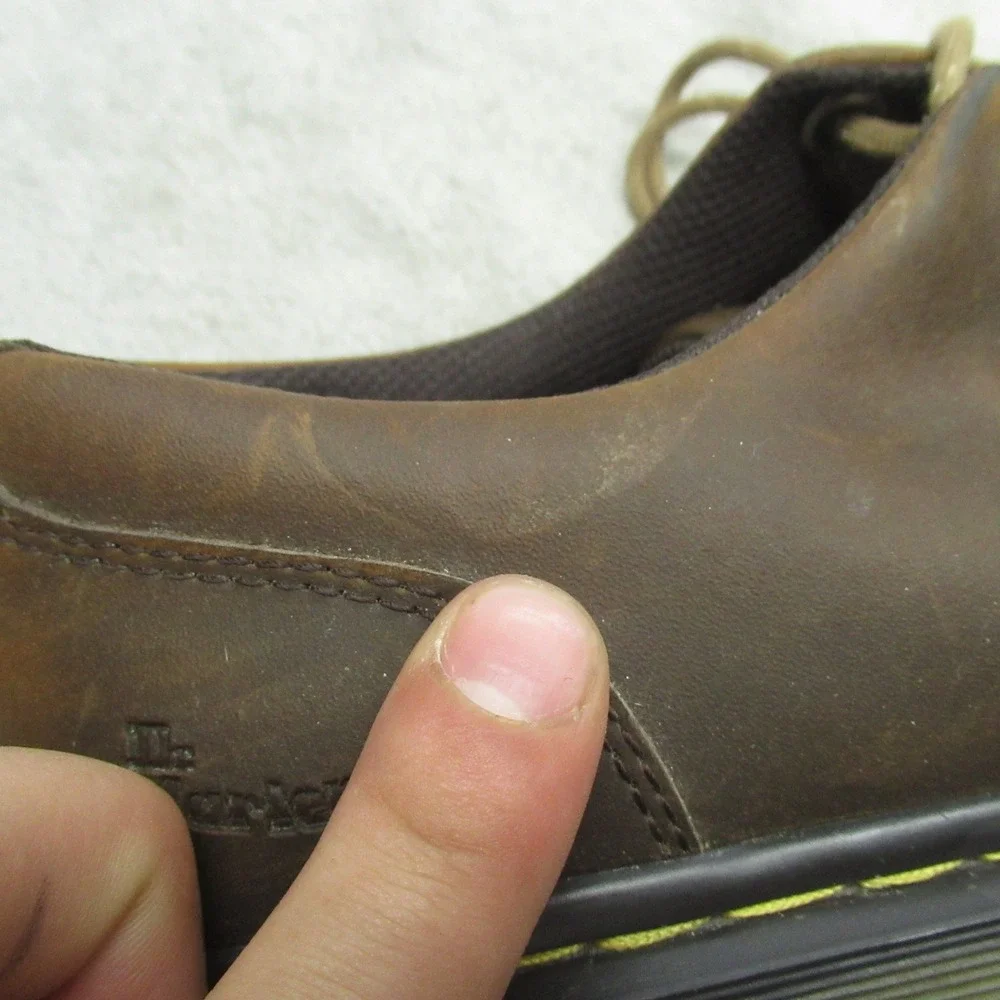 Dr. Martens Kent Unisex M9 W10 Oxford Shoes Brown Leather Lace Up Lug‎ Sole